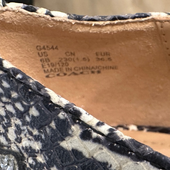 Coach x Tabitha Simmons Harriette Snakeskin and Glitter Ballet Flat - Picture 9 of 10